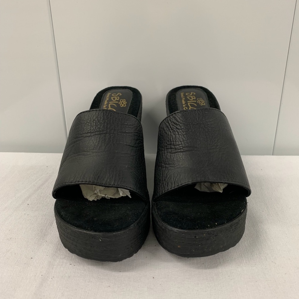 Sbicca Black Slide Wedges w/ Black Platform Heel